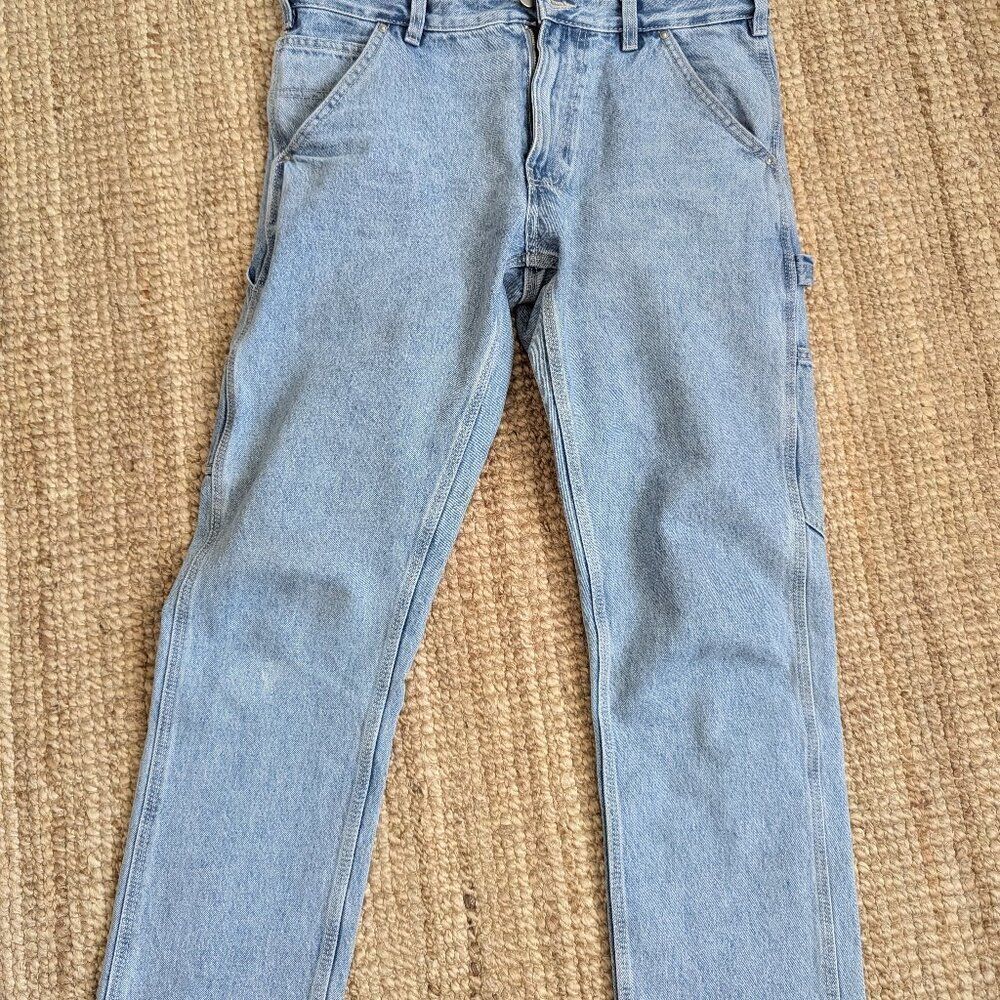 ZARA Men’s Light Wash Denim Carpenter Jeans - Size 32